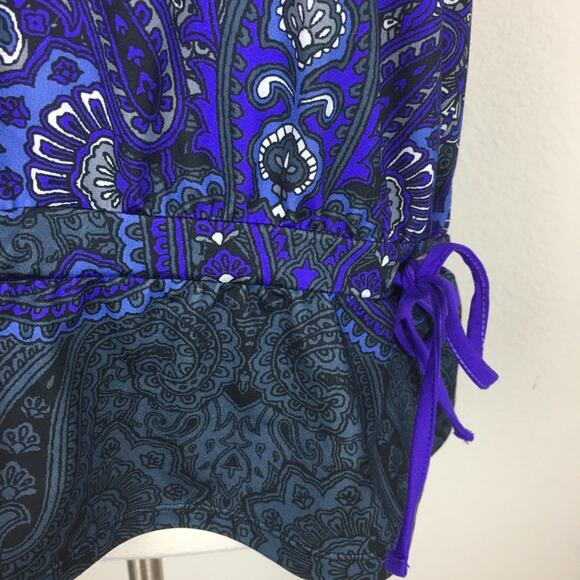 Athleta Purple Paisley Athletic Top Large - Picture 4 of 7